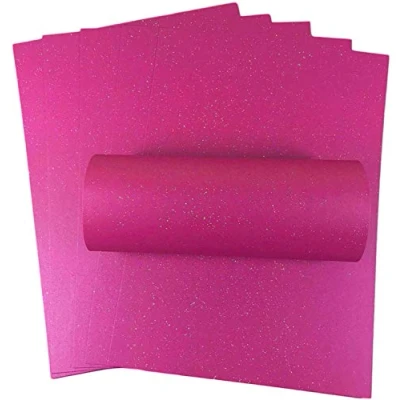 Afbeelding van 10 vellen A4 briljante roze iriserende Sparkle kaart 300gsm voor ambachten maken