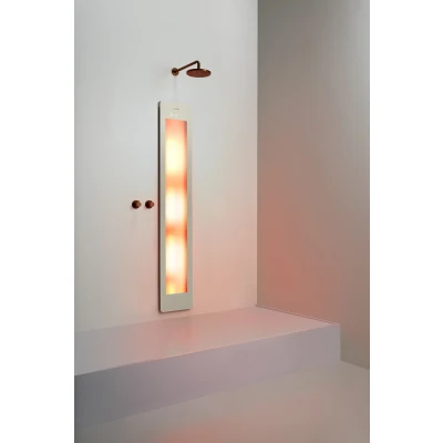 Afbeelding van Sunshower Round One Large Sand White infraroodlamp 33x185x10cm