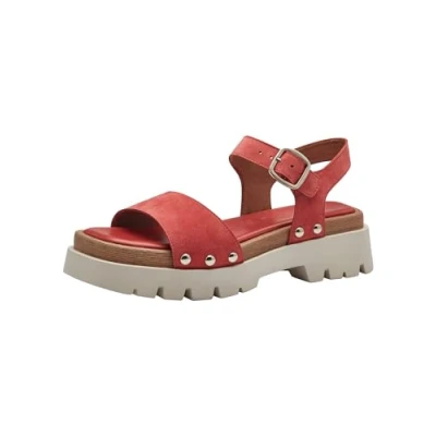 Afbeelding van Tamaris Sandalen met plateauzool, Dames, Maat: 36, Red Leer