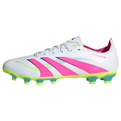 Afbeelding van adidas Performance Predator League Multiground Voetbalschoenen met kunststof noppen, Heren, Maat: 39 1/3, White/lucid pink/lucid lemon Schoenen