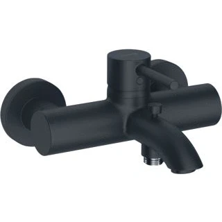 Afbeelding van Kludi bozz badkraan met omstel koppelingen hoh 15cm mat zwart 386913976