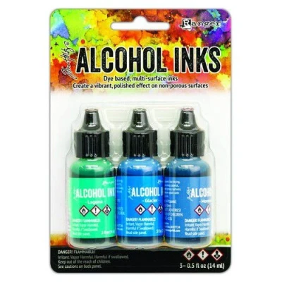 Afbeelding van Ranger Alcohol Ink Kits Teal/Blue Spectrum 3x15 ml TAK69669 Tim Holtz (02 20)