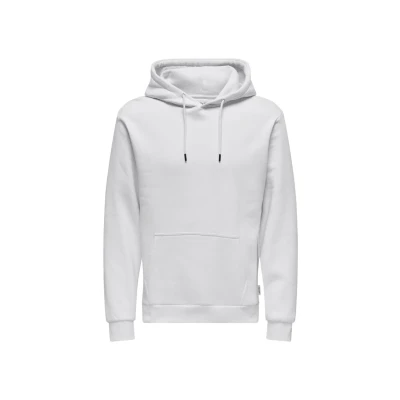Afbeelding van ONLY &amp; SONS Heren Onsceres Hoodie Sweat Noos, Super Light Grey Melange, L
