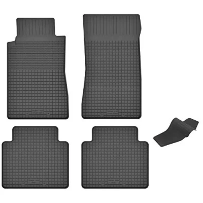 Afbeelding van KO RUBBERMAT rubberen matten met tunnel geschikt voor Mercedes 190 W201 (1982 1993) ideaal aangepast 5 delig een set