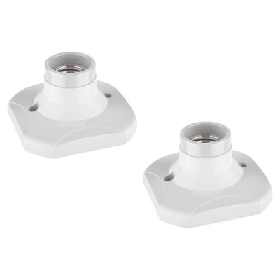 Afbeelding van ledscom.de 2 stuks plafondlamp/fitting ELEKTRA, kunststof, porselein, wit, 1x E27 max. 60W