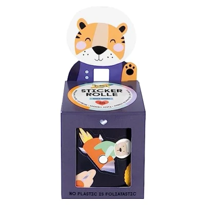 Afbeelding van folia 27103 Stickerrol SPACE SAFARI, stickerset met 320 stickers, 4 m lang verschillende zelfklevende motieven