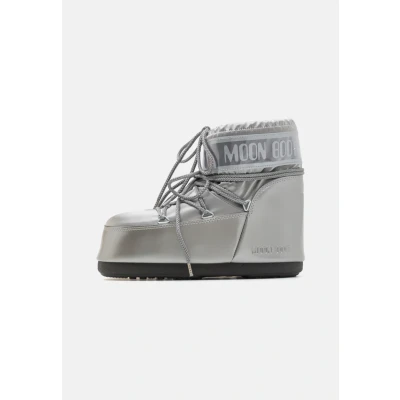 Afbeelding van Moon Boot ICON LOW Glance Unisex Veterboots, Maat: 39 41, Silver Kunststof/ textiel