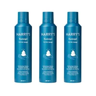 Afbeelding van Harry&#039;s Scheermende scheergel met aloë vera verrijkte formule 3 pack (200ml), scheergel, schuim voor het scheren
