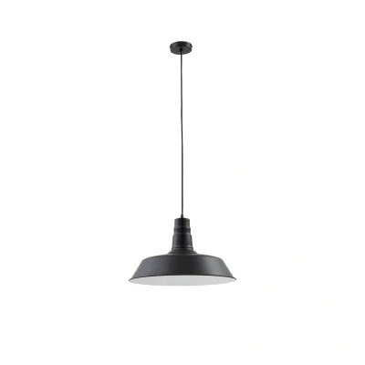 Afbeelding van Lindby hanglamp 1licht Metaal E27 nikkel, wit