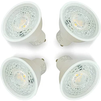 Afbeelding van Sweier GU10 LED Lampen, Spotlamp Koud Wit 6000K 430LM, 5W Equivalent aan 50W Halogeenlamp,Lampjes 38 Stralingshoek,CRI&gt;83, Verpakking van 4,Niet Dimbaar.kwikvrij, UV/IR vrij