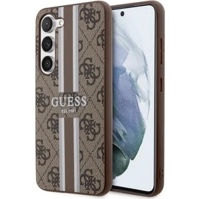 Afbeelding van Guess 4G Printed Stripe Back Case Geschikt voor Samsung Galaxy S23 Plus (S916) Bruin