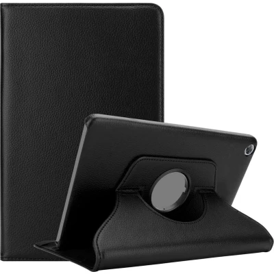 Afbeelding van Cadorabo Tablet Hoesje geschikt voor Huawei MediaPad M5 8 (8.4 inch) in OUDERLING ZWART Beschermhoes ZONDER auto Wake Up, met stand functie en elastische band sluiting Book Case Cover Etui