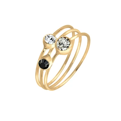 Afbeelding van ELLI Ring goud / zwart