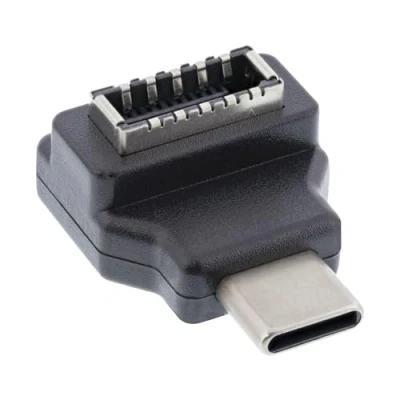 Afbeelding van InLine® USB 3.2 adapter, C stekker naar intern E frontpaneel bus