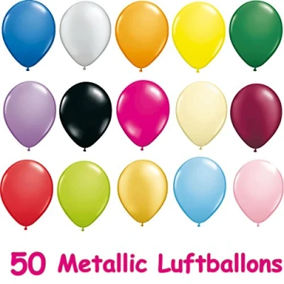 Afbeelding van Ballonnen metallic meerkleurig 30 cm 100 stuks
