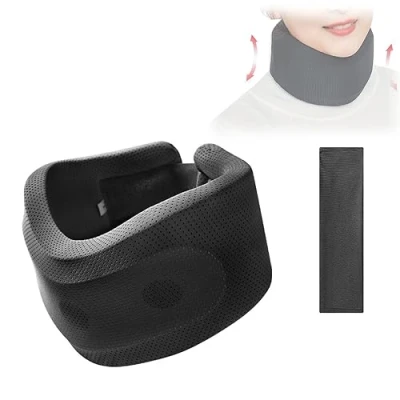 Afbeelding van Painkil Neck Brace, Brace for Sleeping, Pillows Pain Relief Cervical Traction Device, and Support Women &amp; Men (M,Black)