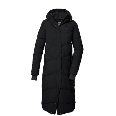 Afbeelding van killtec Dames gewatteerde jas/functionele jas in dons look met capuchon KOW 87 WMN QLTD CT, zwart, 38, 41813 000