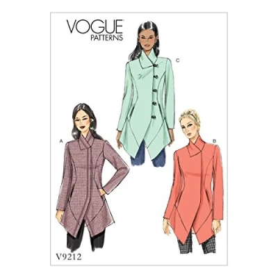 Afbeelding van Vogue Patroon 9212 E5 damesjack, tissue, meerkleurig, maten 1422