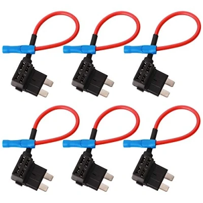 Afbeelding van GTIWUNG 32 V autozekeringtap, Add a circuitzekeringadapter, standaard zekeringtap, medium piggy achterbladezekeringhouder met draadharnas (pakket van 6), Standard Fuse Tap