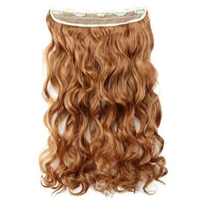 Afbeelding van CAISHA 55cm Clip In Extensies Haarextensies Haarstukje Golvend Koperbruin C66 1