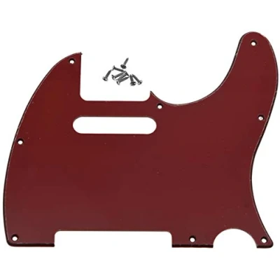 Afbeelding van Dopro 8 Hole Tele Gitaar Pickguard Scratch Plate past USA/Mexicaanse Fender Telecaster Rood 3 Ply
