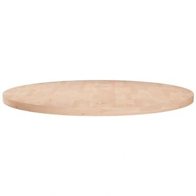 Afbeelding van Tafelblad rond Ø60x2,5 cm onbehandeld massief eikenhout