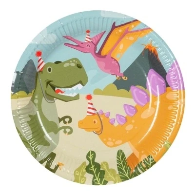 Afbeelding van Borden Dinosaurus Feestje 23cm 10 stuks