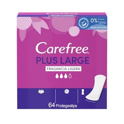 Afbeelding van Carefree Inlegkruisjes Plus Large Lichte Geur, 64 Stuk, 240 g, 5 Stuk