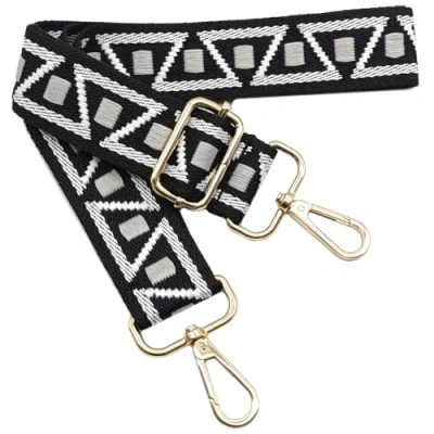 Afbeelding van Gekleurde schouderriem voor damestassen, brede tasriem, zwart, wit, grijs, verstelbare met gouden karabijnhaak, duurzaam crossbody tas, handtas, doe het zelf schouderaccessoires