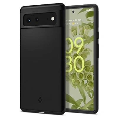 Afbeelding van Google Pixel 6 Hoesje Kunststof Spigen Hardcase/Backcover Zwart Telefoonhoesje