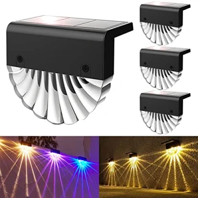 Afbeelding van Anmossi Buitenlamp op Zonne Energie,IP65 Waterdichte Led Zonnelamp,2 Modi,Warm Wit/Kleur,Solar Wandlampen Buiten Perfect voor Tuin,Hek,Pathwayvoor(4 stuks)