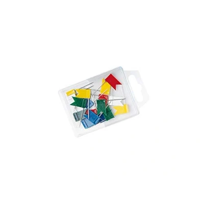Afbeelding van Wedo 56299 markeringsvlaggen, vlaggengrootte 18 x 10 mm, naaldlengte 25 20 stuks, gesorteerd, gekleurd