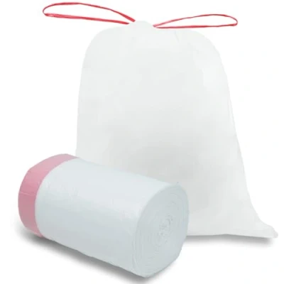 Afbeelding van O2frepak Afvalzakken, 50 liter, scheurvast, zware belasting, met trekkoord, sterke vuilniszakken, afvalzakken en vuilniszakken (60 x 80 cm, 100 stuks)