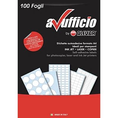 Afbeelding van 2400 zelfklevende etiketten met rand 70 x 36 mm 24 witte per vel 100 A4