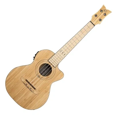 Afbeelding van Ortega RUNAB TE Bamboo Series tenor Size Ukulele Natural E/A ukelele met gigbag