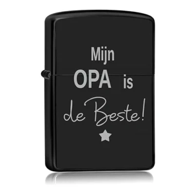 Afbeelding van Aansteker Zwart Mijn Opa is De Beste
