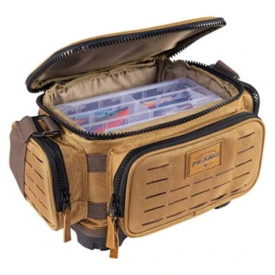 Afbeelding van Plano Heren PLABG350 Tackle Bag, Khaki met bruine en zwarte afwerking, 3500