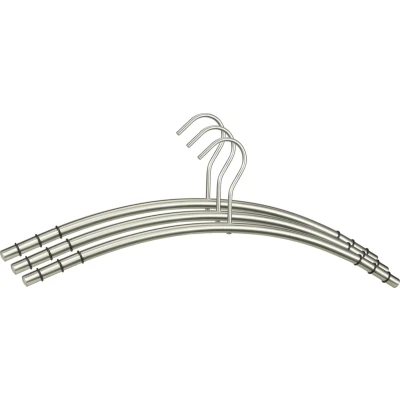 Afbeelding van 6x stuks RVS Kledinghangers voor kapstok / garderobe