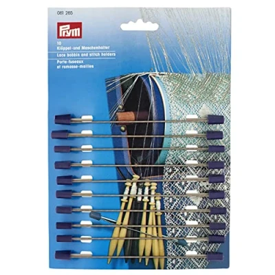 Afbeelding van Prym Paars (13cm) Kantklos en Steken Houders 10 Stukken