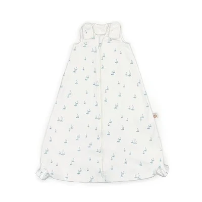 Afbeelding van Ergobaby Babyslaapzak zomer met voeten riemgleuf 6 18 maanden 0,5 TOG katoen, zomerslaapzak On The Move Sailboat Dreams