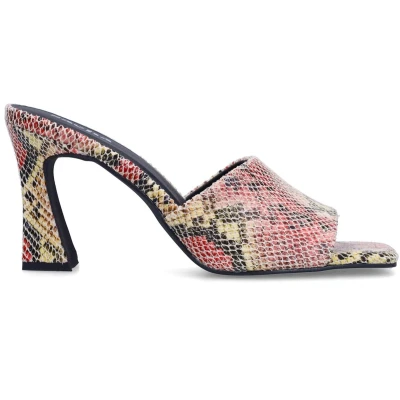 Afbeelding van Sacha muiltjes met slangenprint roze/beige