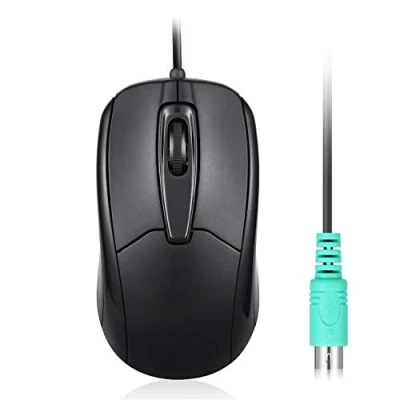 Afbeelding van Perixx 10442 Perimice 209 P bekabelde PS2 muis met scrollwiel en optische resolutie 1000 DPI voor computer, 1,8 m kabel, zwart