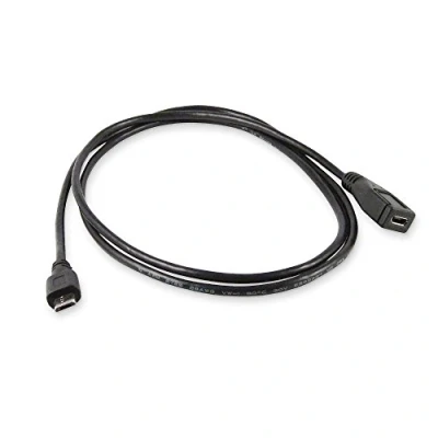 Afbeelding van conecto CC20025 USB kabel Micro 2.0 verlenging 1 Stuk zwart