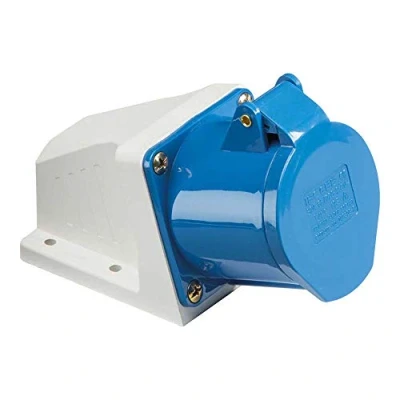 Afbeelding van Knightsbridge IN0012 schuine opbouwcontactdoos, 2P+E, 240 V, IP44, 32 A