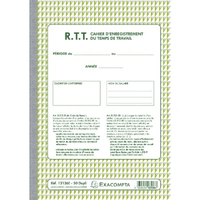 Afbeelding van Rtt Enreg.du Temps D E Travail 50D A. per 5