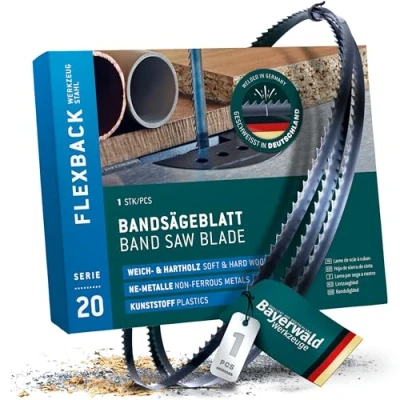Afbeelding van Bayerwald Gereedschapsstaal lintzaagblad, 1400 x 6 0,36 14, voor hout, non ferrometalen, kunststof, dunne platen, zaagband geschikt Scheppach HBS20. HB800 en nog veel meer.
