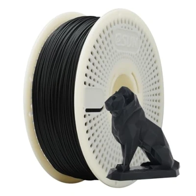 Afbeelding van eSUN Mat PLA Navulfilament en Spoel Kit, Spoeloos 1.75mm Verwijderbaar Filament eSpool+, 1KG (2.2 LBS) 3D Printing voor Printers (Donker zwart, 1KG)