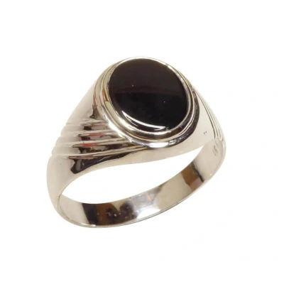 Afbeelding van 14 karaat wit gouden cachet ring