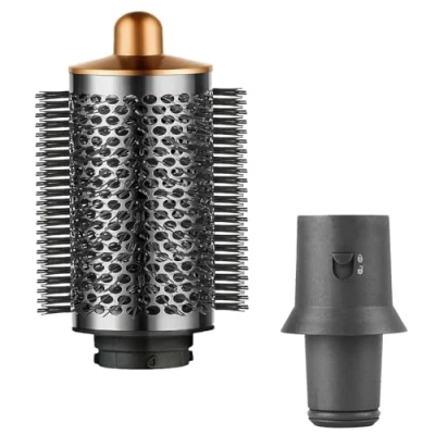 Afbeelding van Grote Ronde Volumeborstel voor Dyson Airwrap Styler HS01 HS05 Föhn met Adapter, Goud