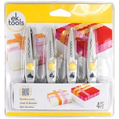 Afbeelding van EK Success Decoratieve schaar, 4 stuks, wit